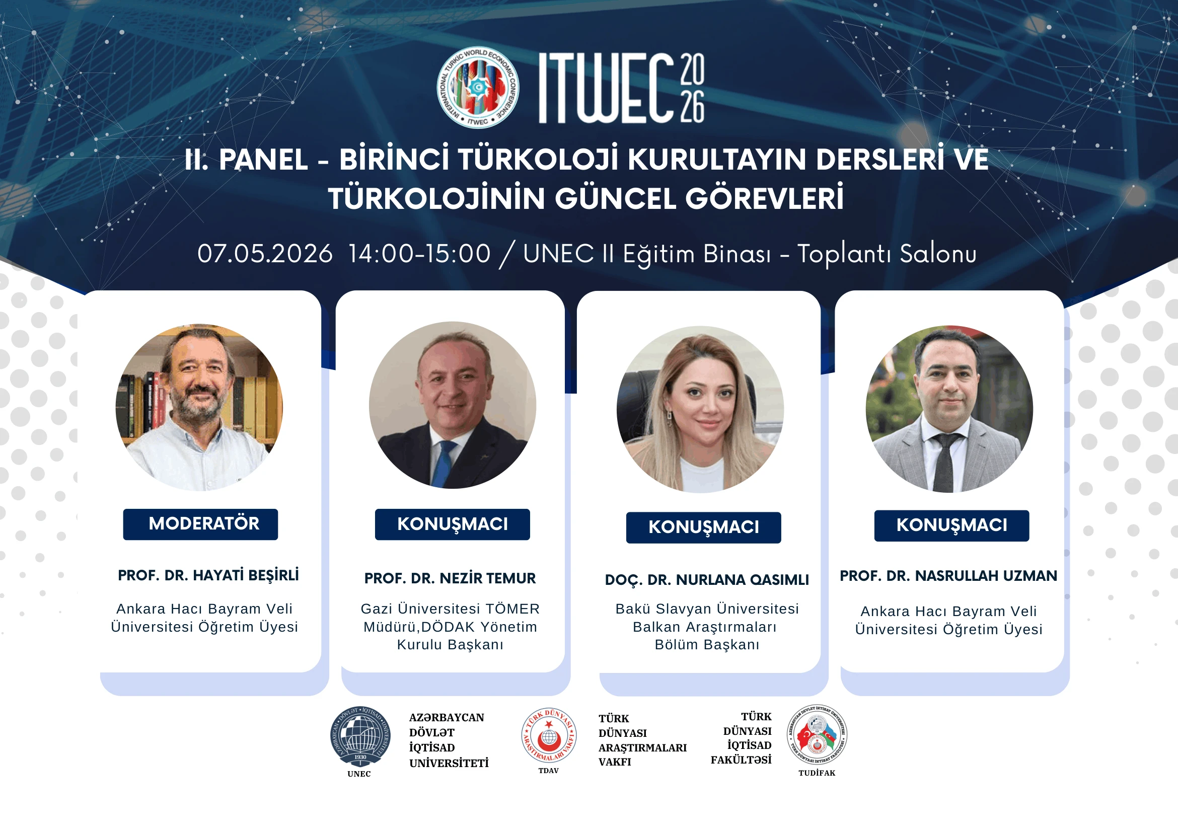  PANEL 2: Birinci Türkoloji Qurultayın Dərsləri və Türkologiyanın Müasir Vəzifələri